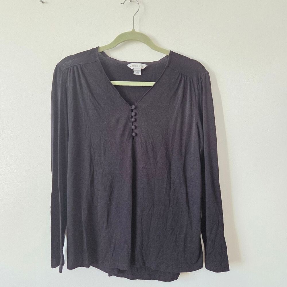 Long Sleeve Shirt Bundle Basics Neutral Solids Knit Tops Large Modest Layering - Picture 2 of 16